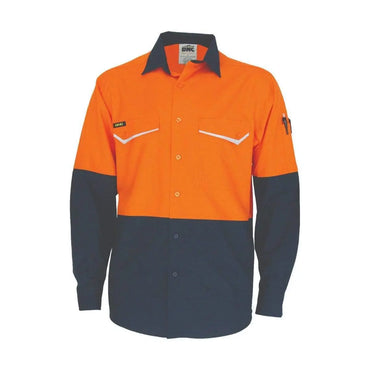 Dnc Workwear Two-tone Ripstop Cotton Cool Long Sleeve Shirt - 3586 Metro Workwear.