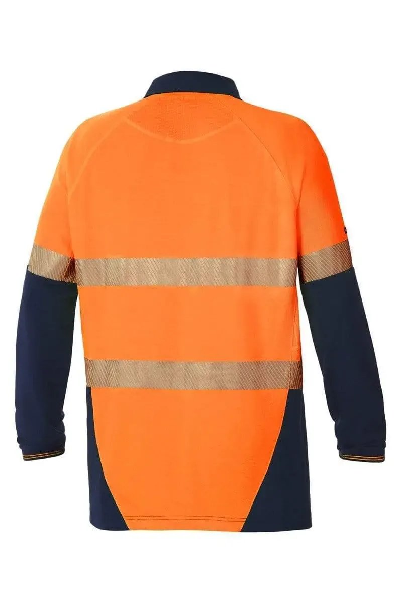 Hard Yakka Long Sleeve 2 Tone Taped Hi Vis Polo Shirt Y11379