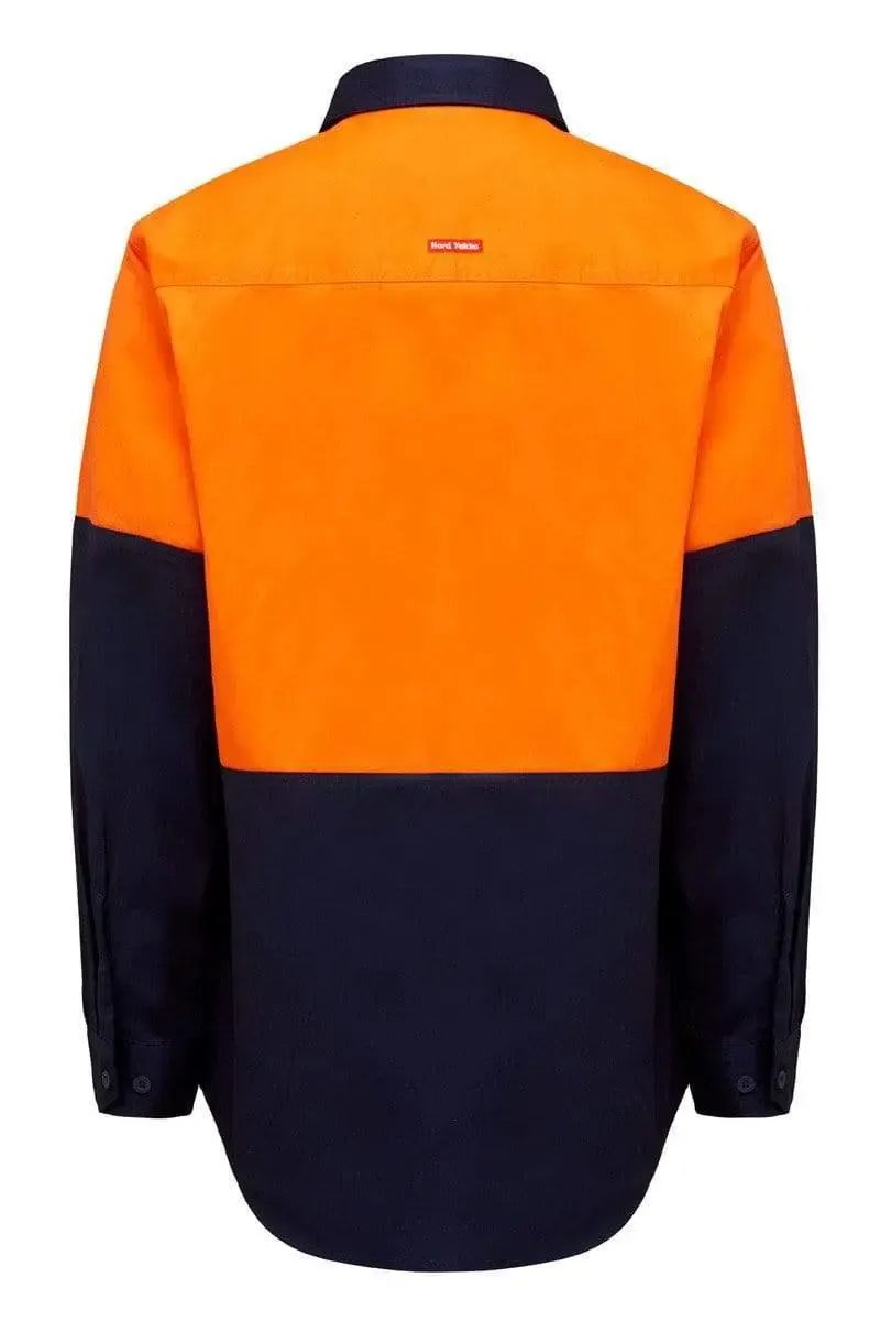 Hard Yakka Long Sleeve Core Hi-Vis Cotton Drill Shirt Y04605