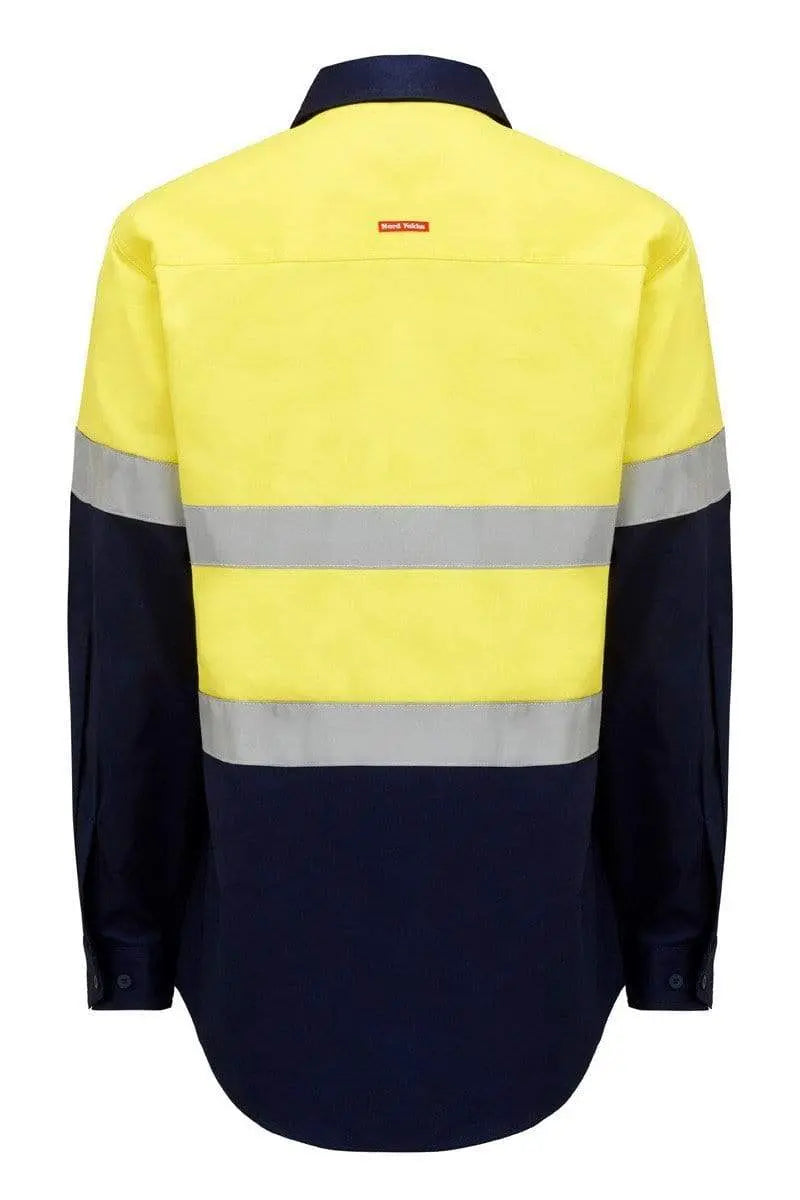 Hard Yakka Long Sleeve Hi Vis Taped Shirt Y04610 Metro Workwear.