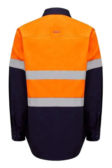 Hard Yakka Long Sleeve Hi Vis Reflective Work Shirt Y04615