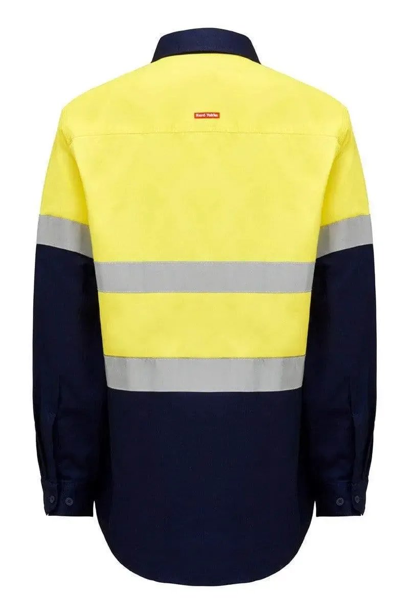 Hard Yakka Long Sleeve Hi Vis Reflective Work Shirt Y04615