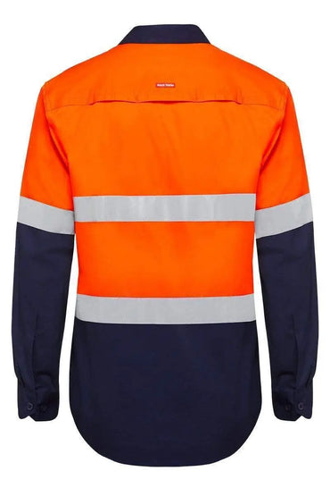 Hard Yakka Two Toned Taped Vented Reflective Work Shirt Y07940 Metro Workwear.