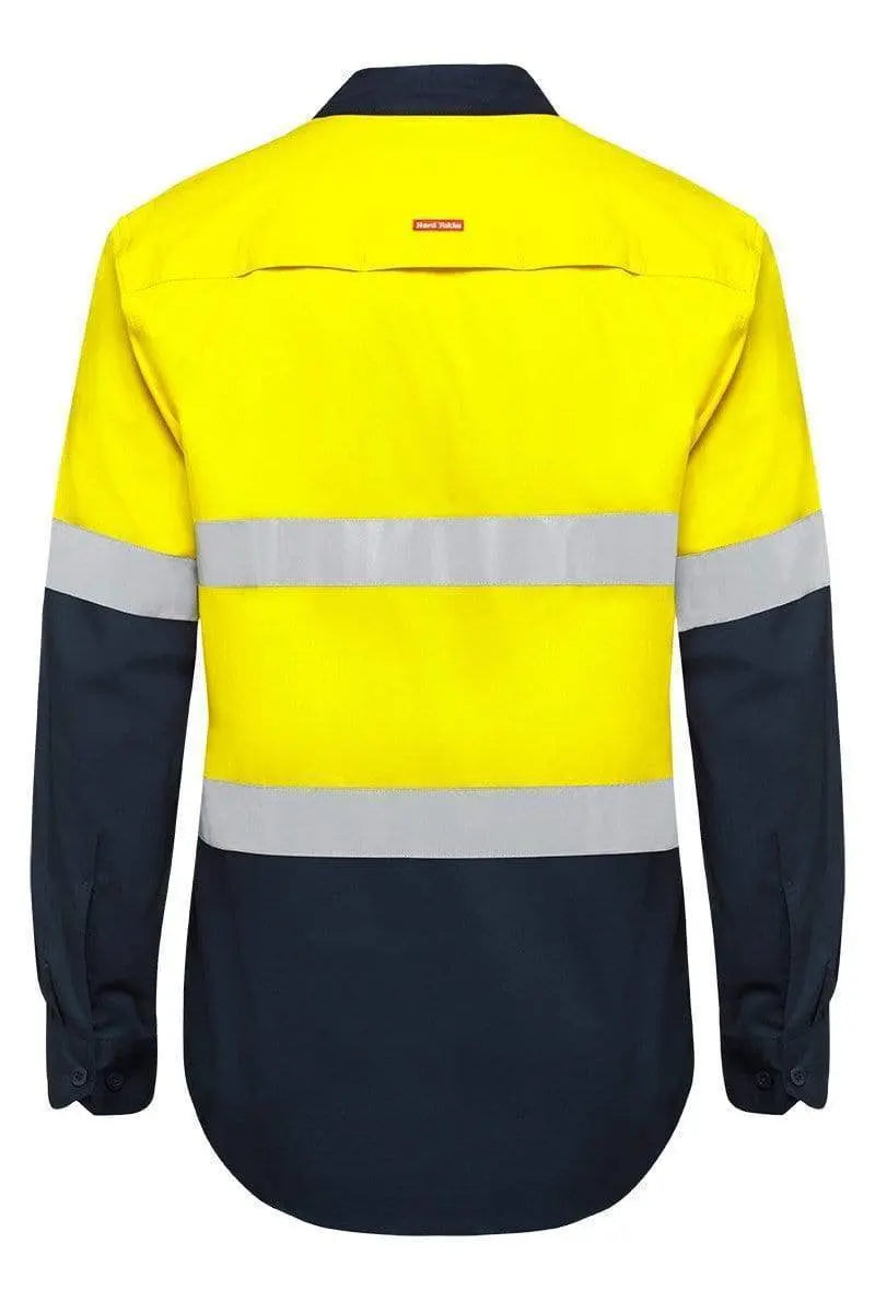 Hard Yakka Two Toned Taped Vented Reflective Work Shirt Y07940 Metro Workwear.