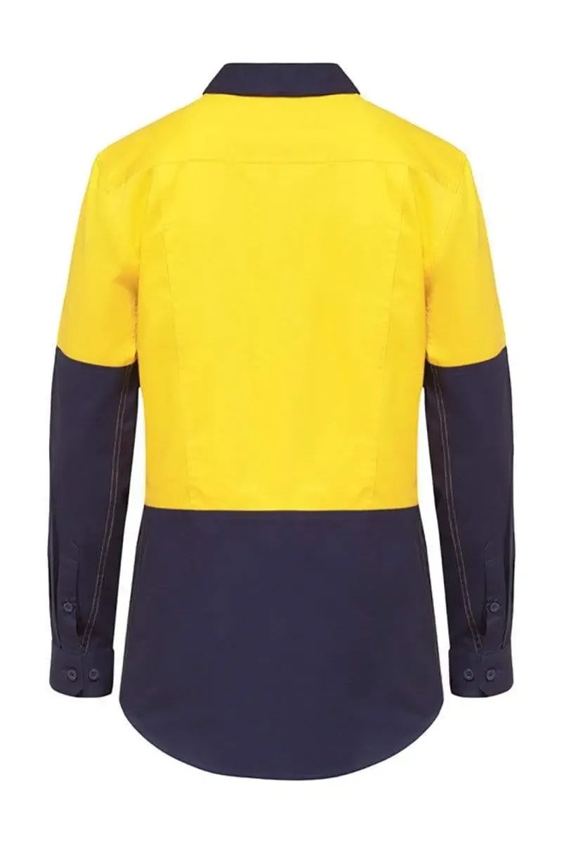 Hard Yakka Long Sleeve Women's Work Hi Vis Shirt Y08225