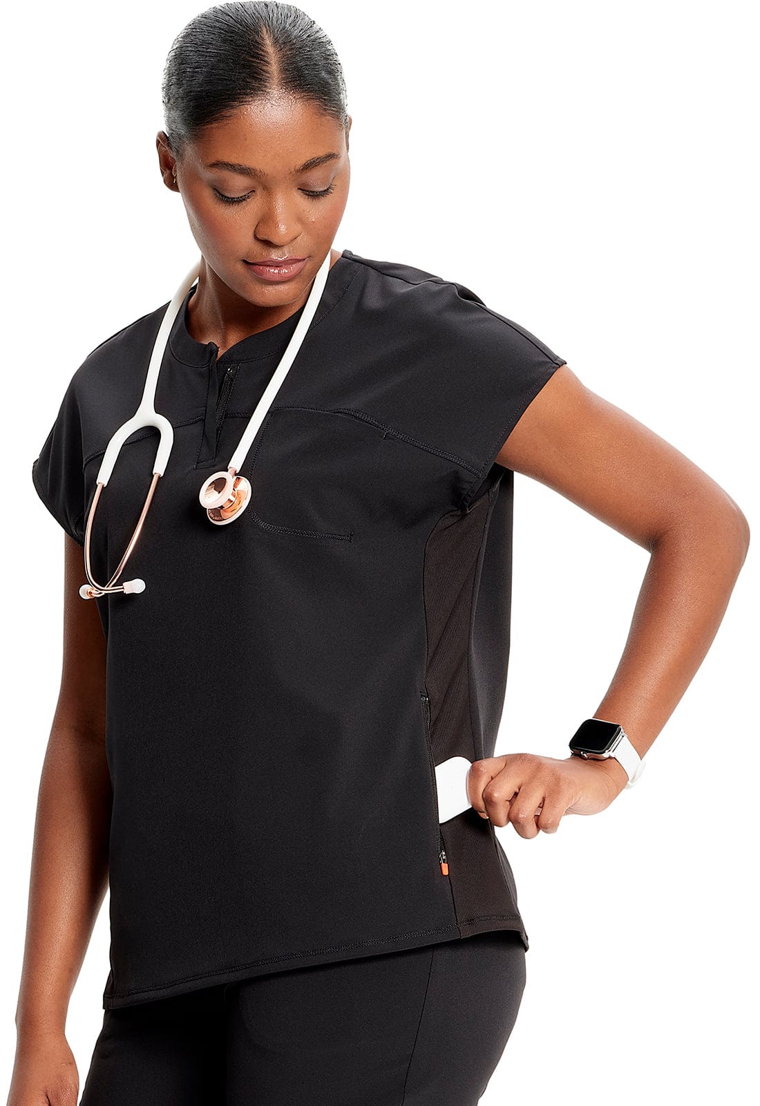 Cherokee Infinity GNR8 Henley Women's Scrub Top IN622A Metro Workwear.