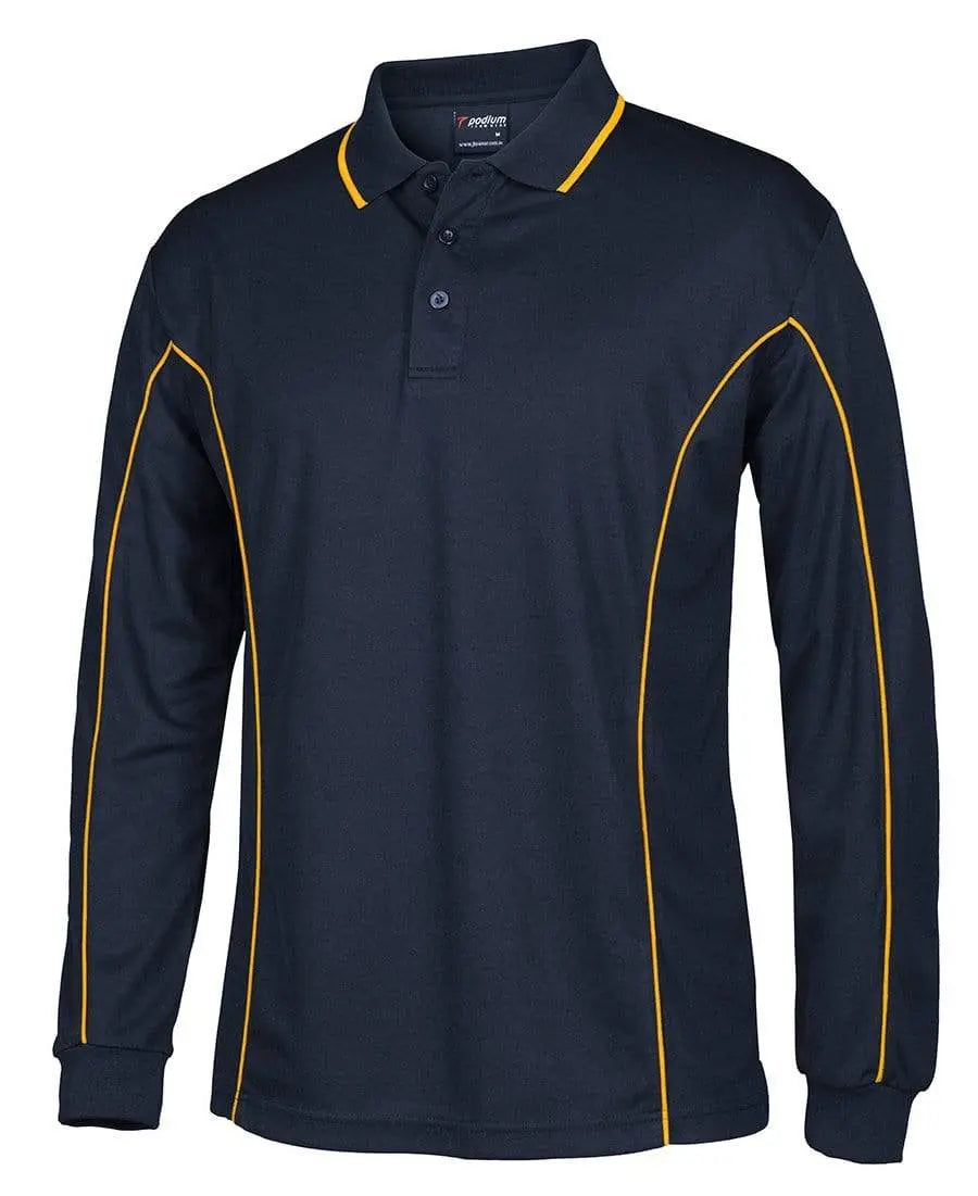 JB'S Long Sleeve Piping Polo Shirt 7PIPL Metro Workwear.
