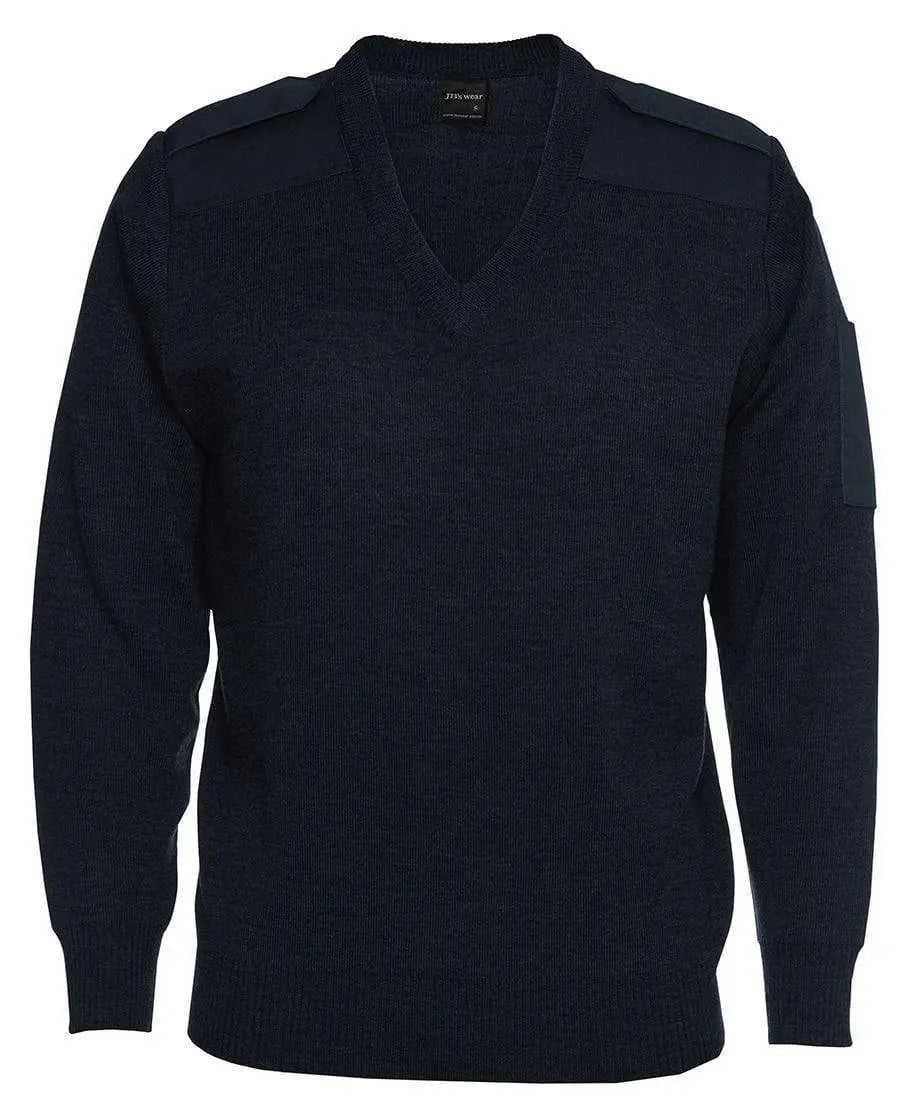 JB'S Knitted Epaulette Jumper 6EJ Metro Workwear.