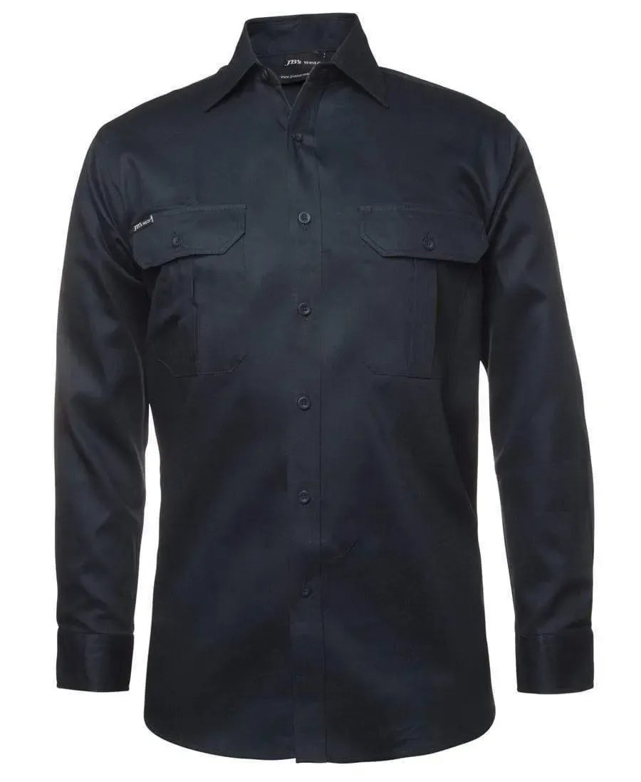 JB'S Long Sleeve 190 GSM Work Shirt 6WLS