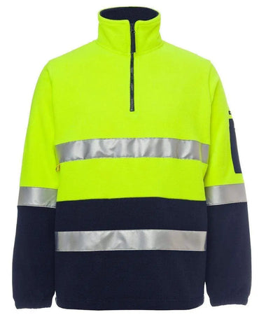 JB'S Hi-Vis 1/2 Zip Polar Fleece Sweat 6DNPF Metro Workwear.