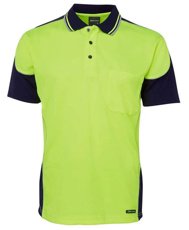 JB'S Hi-Vis Contrast Piping Polo 6HCP4 Metro Workwear.