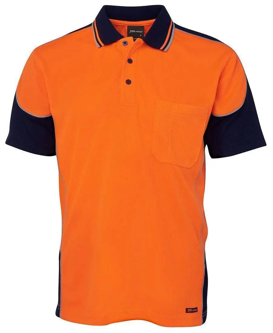 JB'S Hi-Vis Contrast Piping Polo 6HCP4 Metro Workwear.