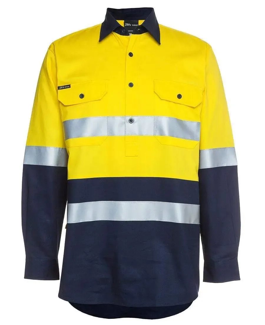 JB'S Hi-Vis Long Sleeve Close Front Shirt 6HWCF