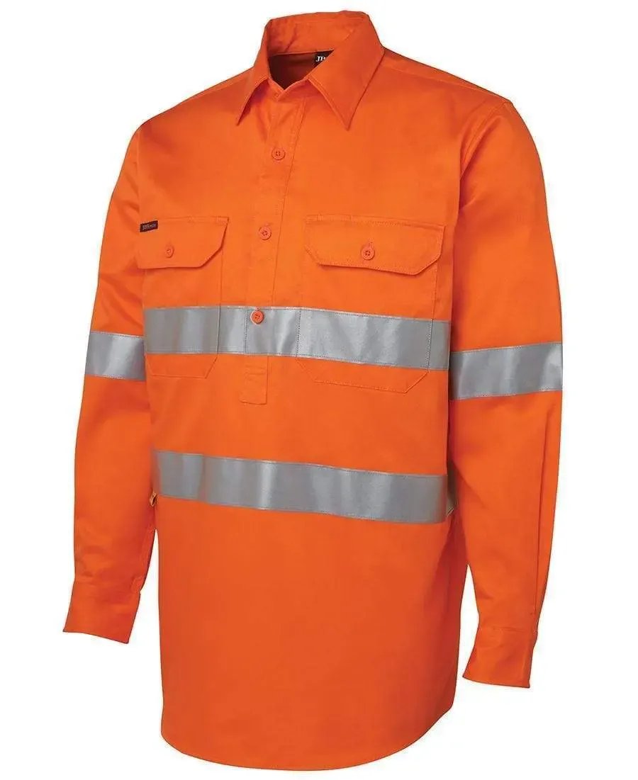 JB'S Hi-Vis Long Sleeve Close Front Shirt 6HWCF