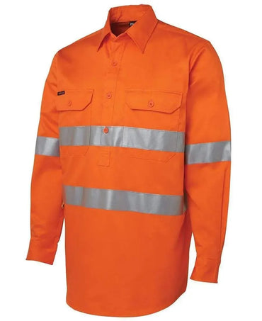 JB'S Hi-Vis Long Sleeve Close Front Shirt 6HWCF