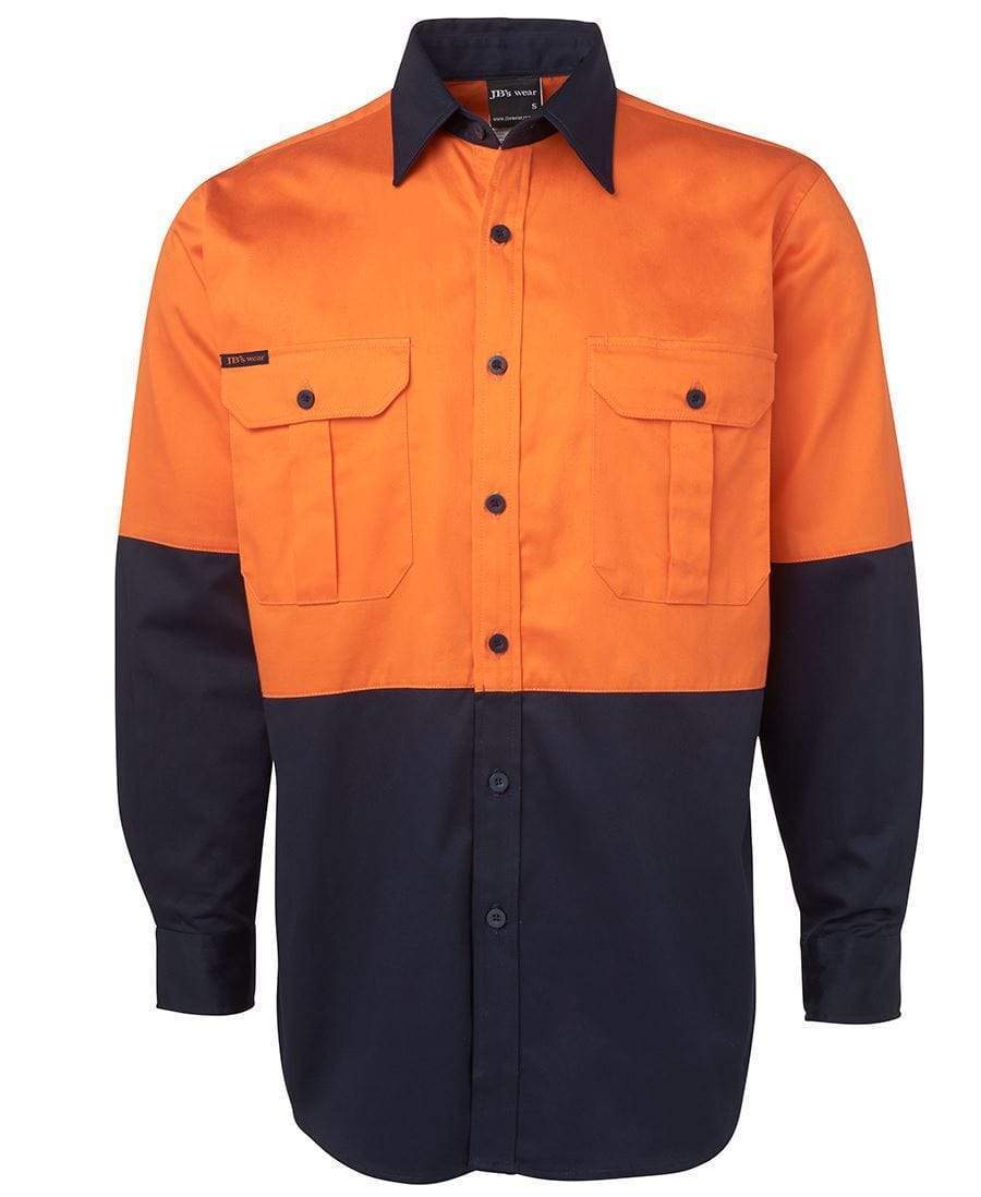 JB'S Hi-Vis Long Sleeve Shirt 6HWL Metro Workwear.