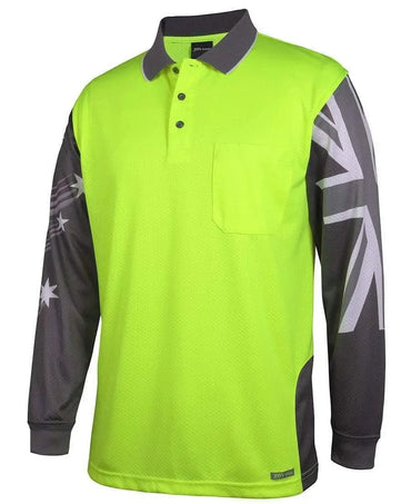 JB's Hi Vis Long Sleeve Southern Cross Polo 6HSCL