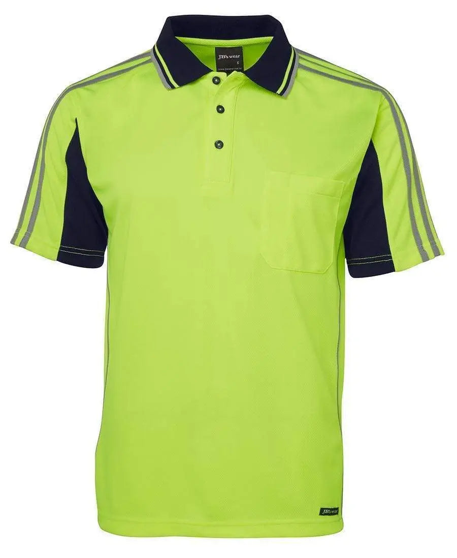JB'S Hi-Vis Short Sleeve Arm Tape Polo 6AT4S Metro Workwear.