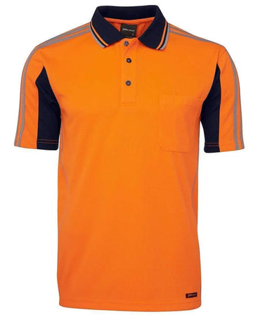 JB'S Hi-Vis Short Sleeve Arm Tape Polo 6AT4S Metro Workwear.
