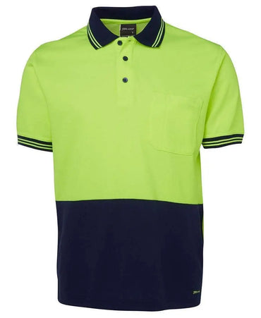 JB'S Hi-Vis Short Sleeve Cotton Back Polo 6HPS Metro Workwear.