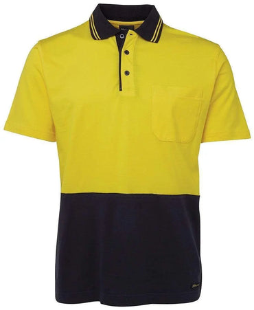 JB'S Hi-Vis Short Sleeve Cotton Polo 6CPHV Metro Workwear.