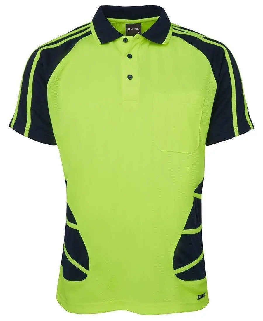 JB'S Hi-Vis Short Sleeve Spider Polo 6HSP Metro Workwear.