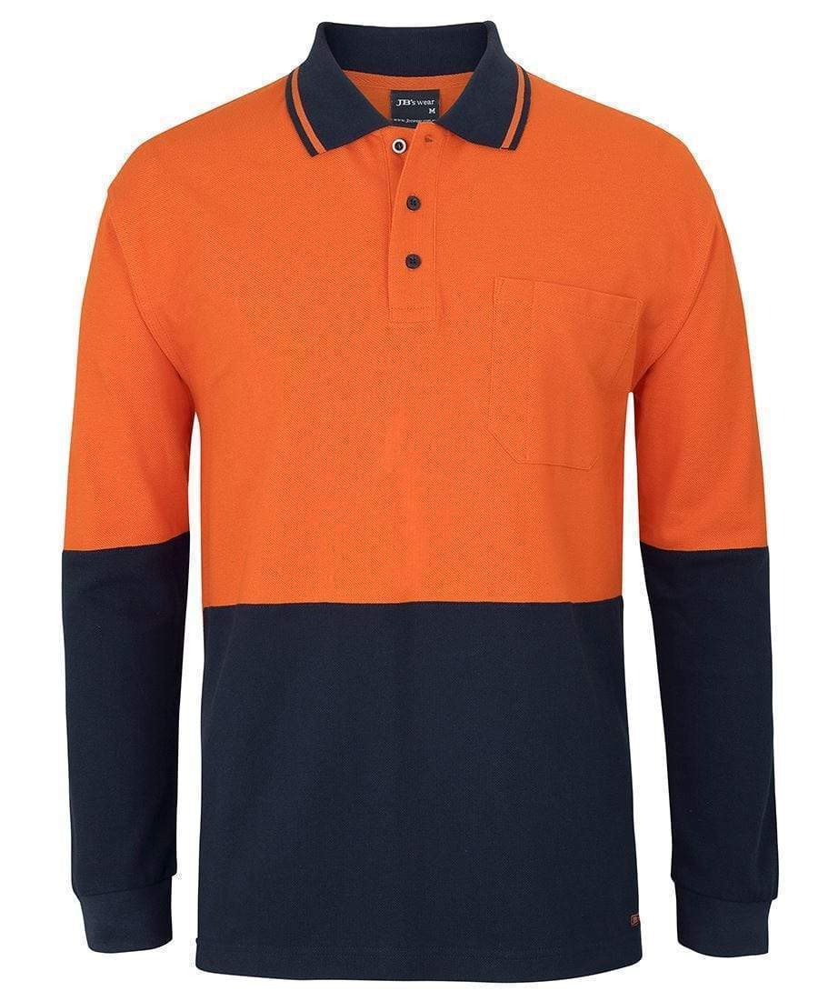 JB's Long Sleeve Hi Vis Traditional Pique Polo Shirt 6HVQL