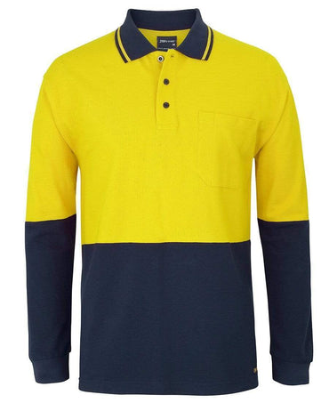 JB's Long Sleeve Hi Vis Traditional Pique Polo Shirt 6HVQL