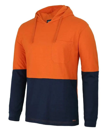 Jb's Hivis Long Sleeve Cotton Tee With Hood 6HCTL