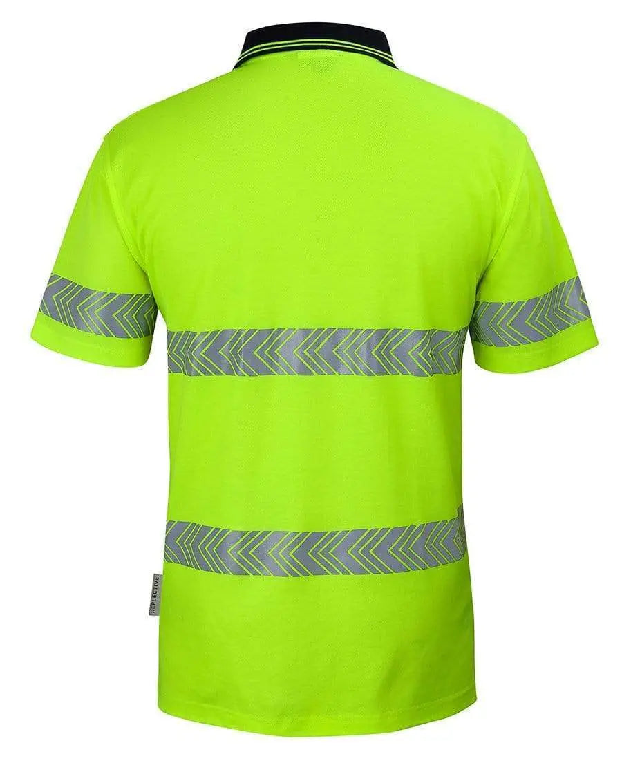 Jb's Hv S/s D+n C/back Segmented Tape Polo 6HMSS Metro Workwear.