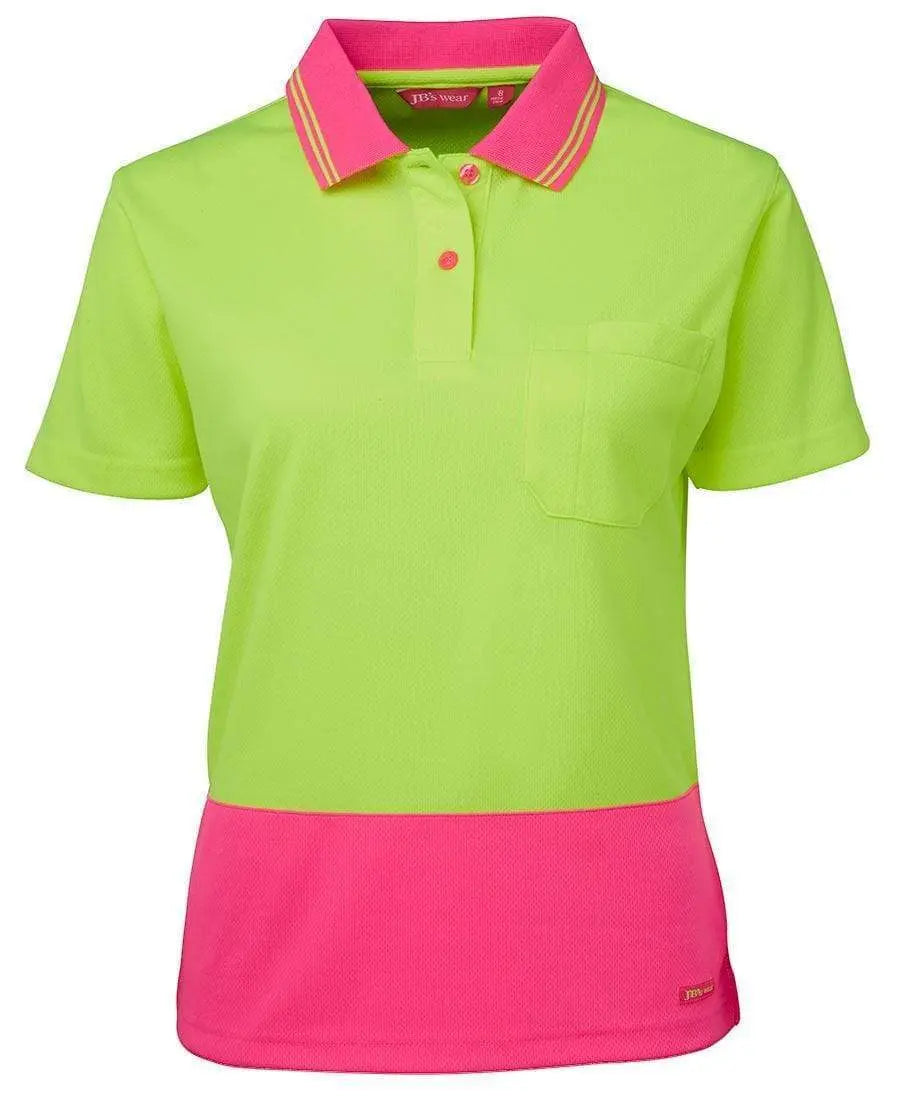 JB'S Women’s Hi-Vis Short Sleeve Comfort Polo 6LHCP Metro Workwear.