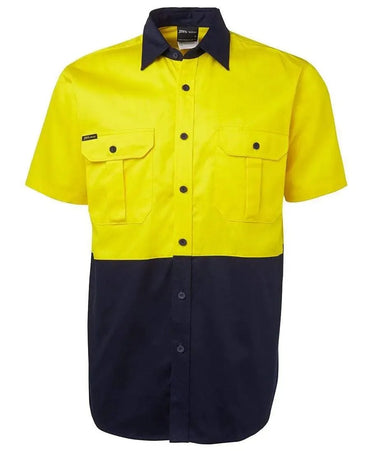Jb's Short Sleeve Hi Vis Workwear Shirt 6HWS