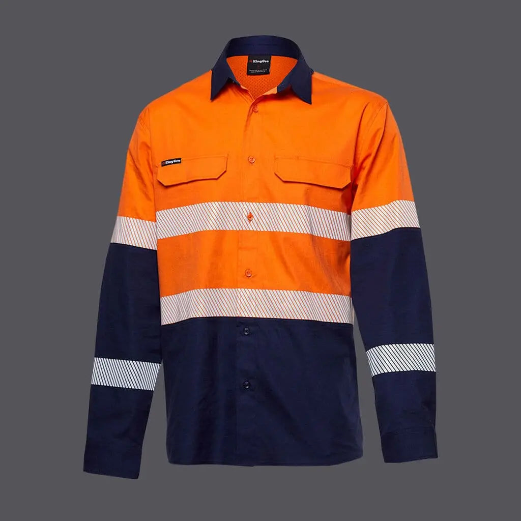 KingGee Workcool Pro Bio Motion Logn Sleeve Work Shirt K54028 Metro Workwear.