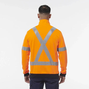 KingGee Hi Vis 1/4 Zip X-Back Taped Fleece K55057