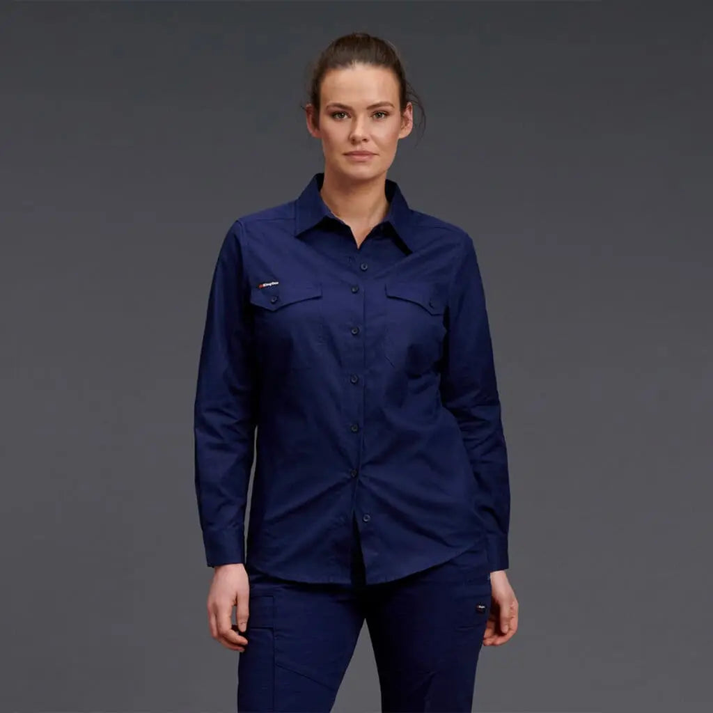 KingGee Women's Workcool 2 Shirt Long Sleeve K69880 Metro Workwear.