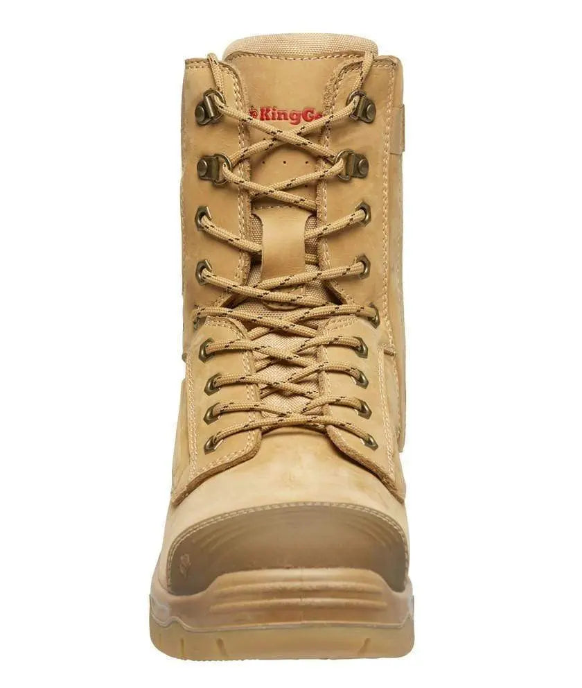 KingGee Phoenix Nubuck Met Safety Work Boot Wheat K27800 Metro Workwear.