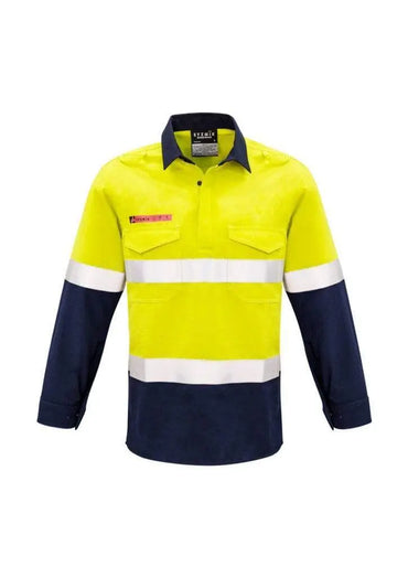 SYZMIK Men’s Closed Front Hoop Taped Spliced Shirt ZW133 Metro Workwear.