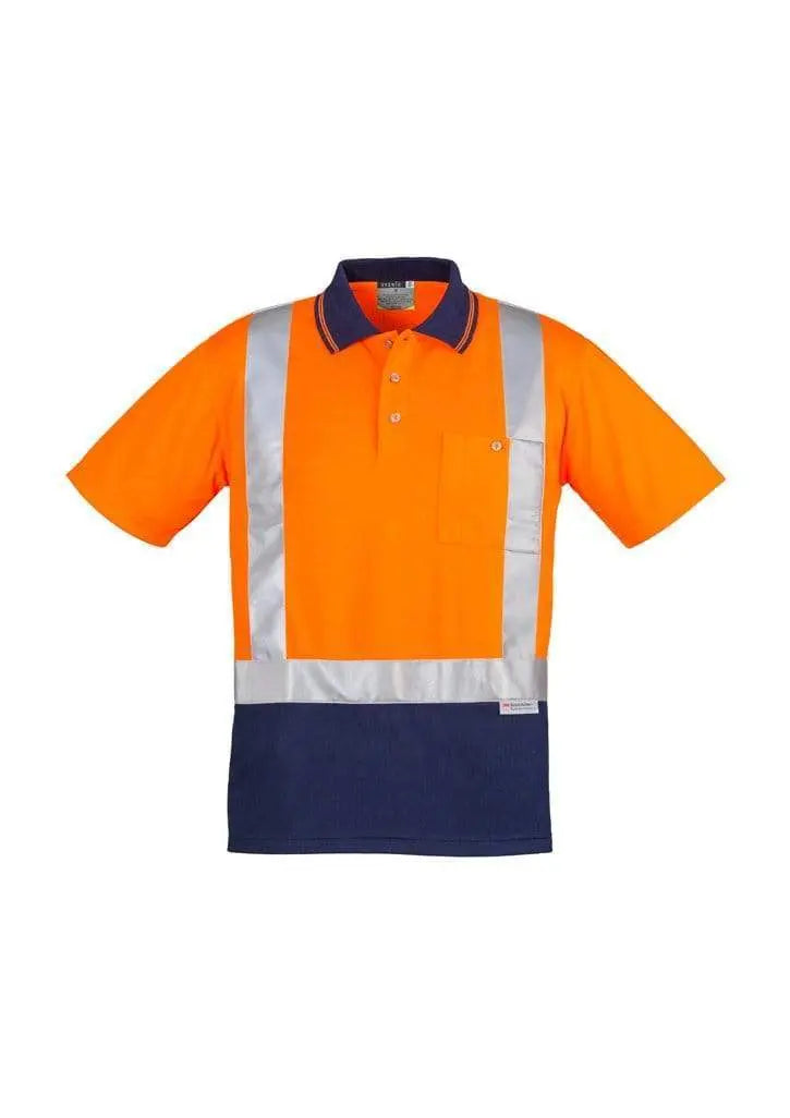 Syzmik Men’s Hi Vis Spliced Polo - Short Sleeve Shoulder Taped ZH233 Metro Workwear.