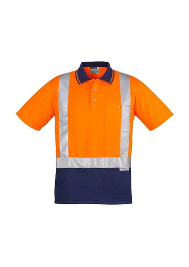 Syzmik Men’s Hi Vis Spliced Polo - Short Sleeve Shoulder Taped ZH233 Metro Workwear.