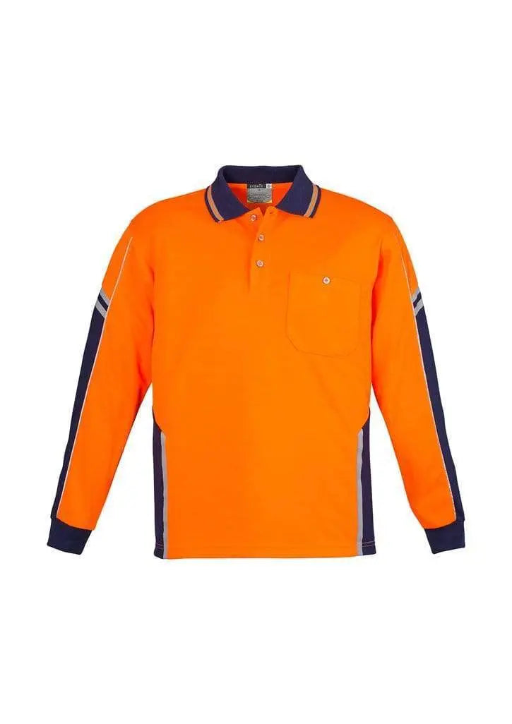 SYZMIK Men’s Hi Vis Squad Long Sleeve Polo ZH238