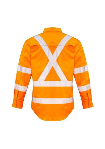SYZMIK Men’s Hi-Vis X Back Taped Shirt ZW690 Metro Workwear.