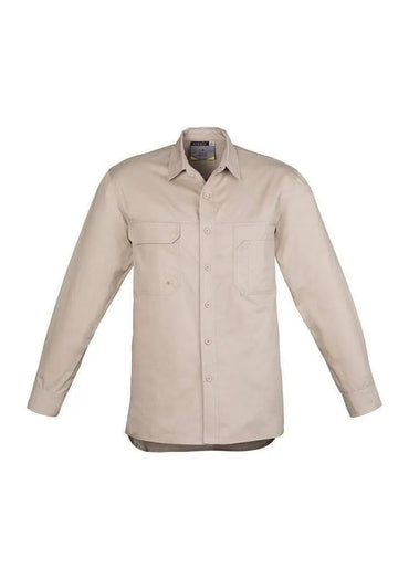 SYZMIK Men’s Lightweight Long Sleeve Tradie Shirt ZW121 Metro Workwear.