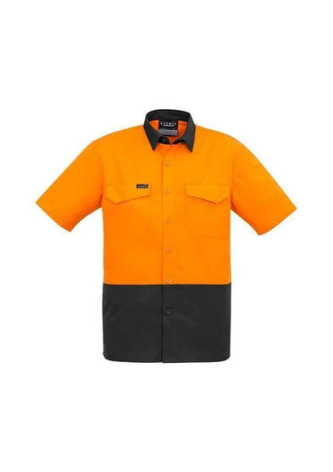 SYZMIK Men’s Rugged Cooling Hi-Vis Spliced S/S Shirt ZW815 Metro Workwear.