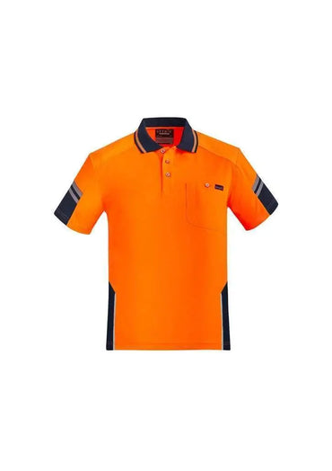 SYZMIK mens reinforced hi vis squad s/s polo zh465 Metro Workwear.