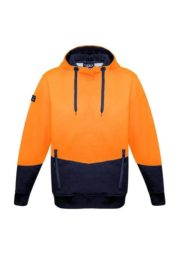 SYZMIK Unisex Hi-Vis Textured Jacquard Hoodie ZT477 Metro Workwear.