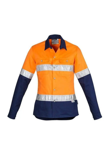 SYZMIK Women’s Hi-Vis Spliced Hoop Taped Industrial Shirt ZWL123 Metro Workwear.