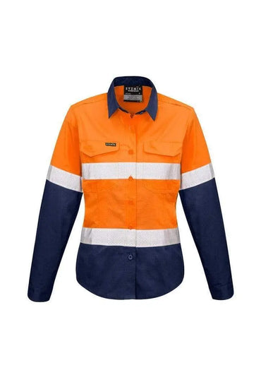 SYZMIK Women’s Rugged Cooling Taped Hi-Vis Spliced Shirt ZW720 Metro Workwear.