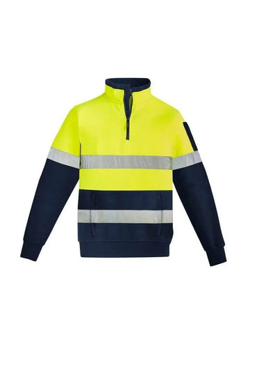 Syzmik Workwear Mens Hi Vis 1/4 Zip Pullover Hoop Taped ZT567 Metro Workwear.