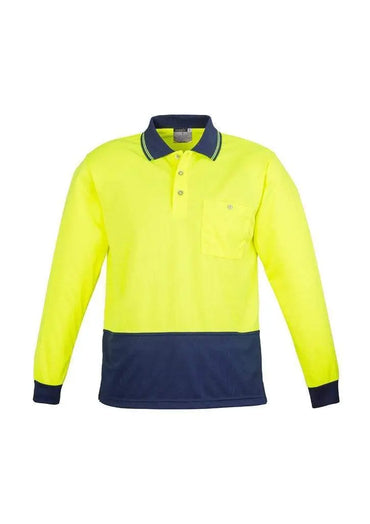 Unisex Hi Vis Basic Spliced Polo - Long Sleeve ZH232 Metro Workwear.