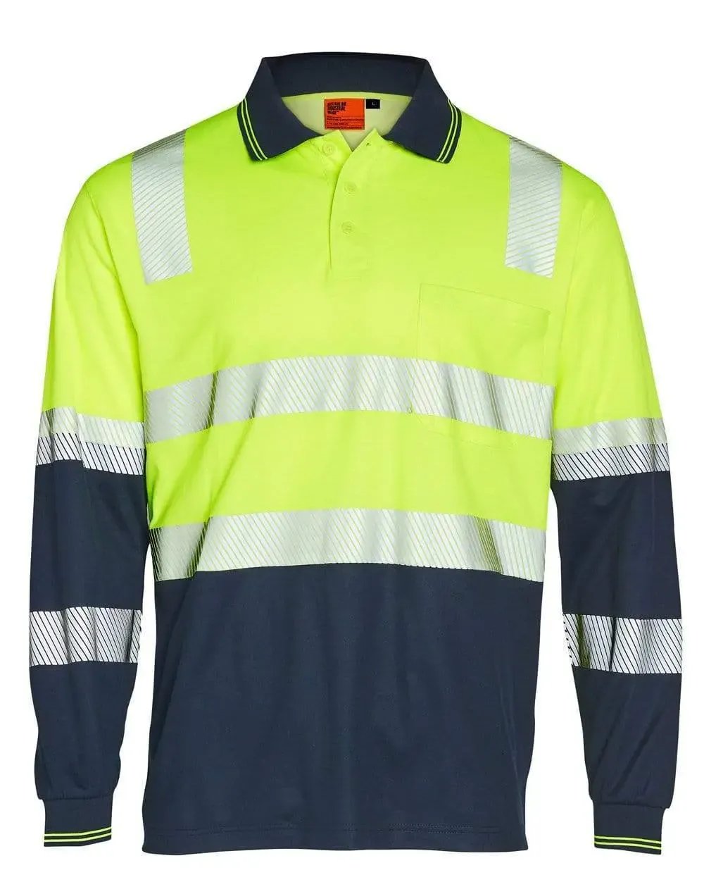Winning Spirit Long Sleeve Unisex TRUEDRY® Segmented Safety Polo SW74